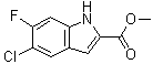 5-氯-6-氟-1H-吲哚-2-羧酸甲酯分子结构 (CAS 169674-14-0)
