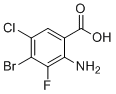 2-氨基-4-溴-5-氯-3-氟苯甲酸分子结构 (CAS 1698027-17-6)