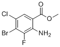 甲基2-氨基-4-溴-5-氯-3-氟苯甲酸酯分子结构 (CAS 1698028-15-7)