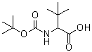 N-[叔丁氧羰基]-3-甲基缬氨酸分子结构 (CAS 169870-82-0)