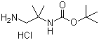 (2-氨基-叔丁基)氨基甲酸叔丁酯单盐酸盐分子结构 (CAS 169954-68-1)