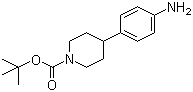 4-(4-氨基苯基)哌啶-1-甲酸叔丁酯分子结构 (CAS 170011-57-1)
