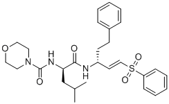 吗啉-4-羧酸(1-(3-苯磺酰基-1-苯乙基烯丙基氨基甲酰)-3-甲基丁基)-酰胺分子结构 (CAS 170111-28-1)