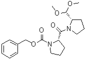 (2S)-2-[[(2S)-2-(二甲氧基甲基)-1-吡咯烷基]羰基]-1-吡咯烷羧酸苄酯分子结构 (CAS 170116-63-9)