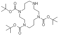 structure of CAS# 170161-27-0, 1,4,8,11-Tetraazacyclotetradecane-1,4,8-tricarboxylic acid tris(1,1-dimethylethyl) ester
