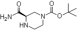 structure of CAS# 170164-46-2, (R)-3-(氨基羰基)-1-哌嗪羧酸叔丁酯