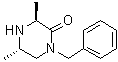 (3S,5S)-3,5-二甲基-1-(苯基甲基)-2-哌嗪酮分子结构 (CAS 170211-02-6)