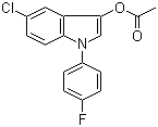 structure of CAS# 170232-37-8, 3-乙酰氧基-5-氯-1-(4-氟苯基)-1H-吲哚