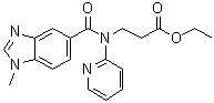 CAS 登录号：1702936-92-2, N-[(1-甲基-1H-苯并咪唑-5-基)羰基]-N-2-吡啶基-beta-丙氨酸乙酯