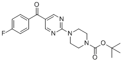 CAS # 1703794-73-3, Tert-butyl 4-(5-(4-fluorobenzoyl)pyrimidin-2-yl)piperazine-1-carboxylate