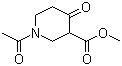 structure of CAS# 17038-83-4, 1-Acetyl-4-oxo-3-piperidinecarboxylic acid methyl ester