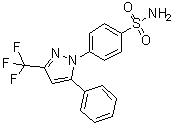4-(5-苯基-3-三氟甲基-1H-吡唑-1-基)苯磺酰胺分子结构 (CAS 170569-87-6)