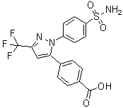 CAS # 170571-01-4, 4-[1-[4-(Aminosulfonyl)phenyl]-3-(trifluoromethyl)-1H-pyrazol-5-yl]benzoic acid