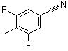 structure of CAS# 170572-50-6, 3,5-二氟-4-甲基苯甲腈