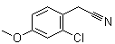 2-氯-4-甲氧基苯乙腈分子结构 (CAS 170737-93-6)