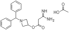 structure of CAS# 170749-59-4, 3-氨基-3-亚氨基丙酸 1-(二苯甲基)-3-氮杂环丁酯乙酸盐
