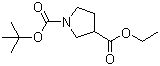 structure of CAS# 170844-49-2, 1-BOC-吡咯烷-3-甲酸乙酯