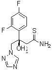 (2R,3R)-3-(2,4-二氟苯基)-3-羟基-2-甲基-4-(1H-1,2,4-三唑-1-基)硫代丁酰胺分子结构 (CAS 170863-34-0)