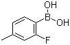 2-氟-4-甲基苯硼酸分子结构 (CAS 170981-26-7)