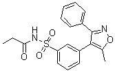 N-[[3-(5-甲基-3-苯基-4-异恶唑基)苯基]磺酰基]丙酰胺分子结构 (CAS 1709956-89-7)