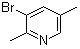 3-溴-2,5-二甲基吡啶分子结构 (CAS 17117-19-0)