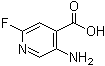 5-氨基-2-氟异烟酸分子结构 (CAS 171178-43-1)