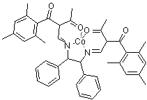 structure of CAS# 171200-71-8, (1S,2S)-N,N'-二[3-氧代-2-(2,4,6-三甲基苯甲酰)丁亚基]-1,2-二苯基乙二氨合钴(II)