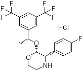(2R,3S)-2-[(1R)-1-[3,5-双(三氟甲基)苯基]乙氧基]-3-(4-氟苯基)吗啉盐酸盐分子结构 (CAS 171482-05-6)