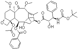 (alphaS,betaR)-beta-[[叔丁氧羰基]氨基]-alpha-羟基-苯丙酸 (2aR,4S,4aS,6R,9S,11S,12S,12aR,12bS)-12b-(乙酰氧基)-12-(苯甲酰氧基)-2a,3,4,4a,5,6,9,10,11,12,12a,12b-十二氢-11-羟基-4,6-二甲氧基-4a,8,13,13-四甲基-5-氧代-7,11-甲桥-1H-环癸五烯并[3,4]苯并[1,2-b]氧杂环丁烯-9-基酯分子结构 (CAS 1714967-27-7)