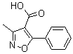 structure of CAS# 17153-21-8, 3-甲基-5-苯基异恶唑-4-羧酸