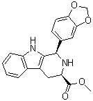 (1R,3R)-1-(1,3-苯并二氧杂环戊烯-5-基)-2,3,4,9-四氢-1H-吡啶并[3,4-b]吲哚-3-羧酸甲酯分子结构 (CAS 171596-41-1)