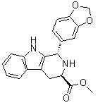 (1S-反式)-1-(1,3-苯并二氧杂环戊烯-5-基)-2,3,4,9-四氢-1H-吡啶并[3,4-b]吲哚-3-羧酸甲酯分子结构 (CAS 171596-42-2)