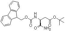 (S)-4-氨基-3-[[(9H-芴-9-基甲氧基)羰基]氨基]-4-氧代丁酸叔丁酯分子结构 (CAS 171778-09-9)
