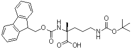 CAS # 171860-40-5, N5-[(1,1-Dimethylethoxy)carbonyl]-N2-[(9H-fluoren-9-ylmethoxy)carbonyl]-2-methyl-D-ornithine