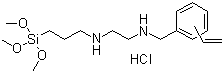 N1-[(乙烯基苄基)-N2-[3-(三甲氧基硅)丙基]-1,2-乙二胺盐酸盐分子结构 (CAS 171869-89-9)