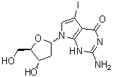 structure of CAS# 172163-62-1, 7-Deaza-2'-deoxy-7-iodoguanosine