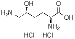 (5R)-5-羟基-L-赖氨酸二盐酸盐分子结构 (CAS 172213-74-0)