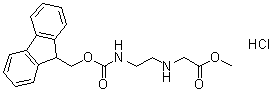 CAS # 172405-43-5, N-[2-[[(9H-Fluoren-9-ylmethoxy)carbonyl]amino]ethyl]glycine methyl ester monohydrochloride