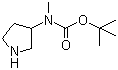 3-N-Boc-N-甲基氨基吡咯烷分子结构 (CAS 172478-00-1)