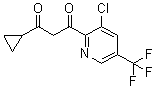 1-[3-氯-5-(三氟甲基)-2-吡啶基]-3-环丙基-1,3-丙二酮分子结构 (CAS 172527-65-0)
