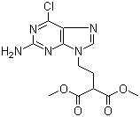 [2-(2-氨基-6-氯-9H-嘌呤-9-基)乙基]丙二酸二甲酯分子结构 (CAS 172529-93-0)