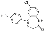 7-氯-1,3-二氢-5-(4-羟基苯基)-H-1,4-苯并二氮杂卓-2-酮分子结构 (CAS 17270-12-1)