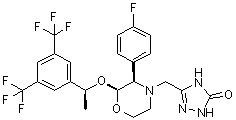 ent-阿瑞匹坦分子结构 (CAS 172822-29-6)