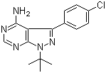3-(4-氯苯基)-1-叔丁基-1H-吡唑并[3,4-d]嘧啶-4-胺分子结构 (CAS 172889-27-9)