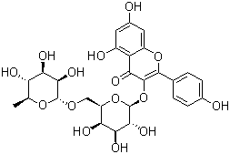 structure of CAS# 17297-56-2, 山奈酚 3-O-洋槐糖苷