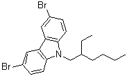 structure of CAS# 173063-52-0, N-(2-乙基己基)-3,6-二溴咔唑