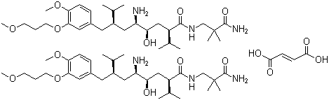 Aliskiren hemifumarate molecular structure (CAS 173334-58-2)