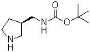 structure of CAS# 173340-25-5, (R)-3-N-Boc-氨甲基吡咯烷