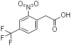 structure of CAS# 1735-91-7, 2-(2-Nitro-4-trifluoromethylphenyl)acetic acid
