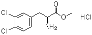 3,4-二氯-L-苯丙氨酸甲酯盐酸盐分子结构 (CAS 173522-95-7)